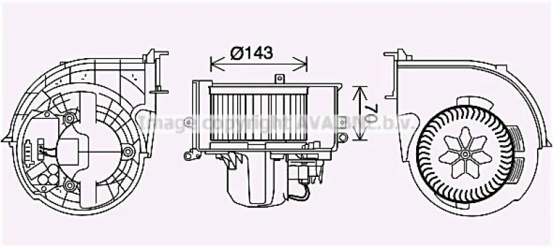 Image of Heater blower motor PRASCO BW8574