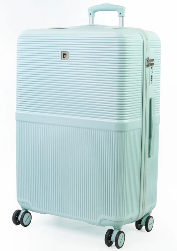 Image of Pierre Cardin Monaco Large Hold Suitcase - TSA 8-Wheel Checked Travel Luggage (M/L) in Light Green Light Green Unisex Large