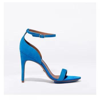 image of Reiss Paula Strappy Heeled Sandals - Blue Suede