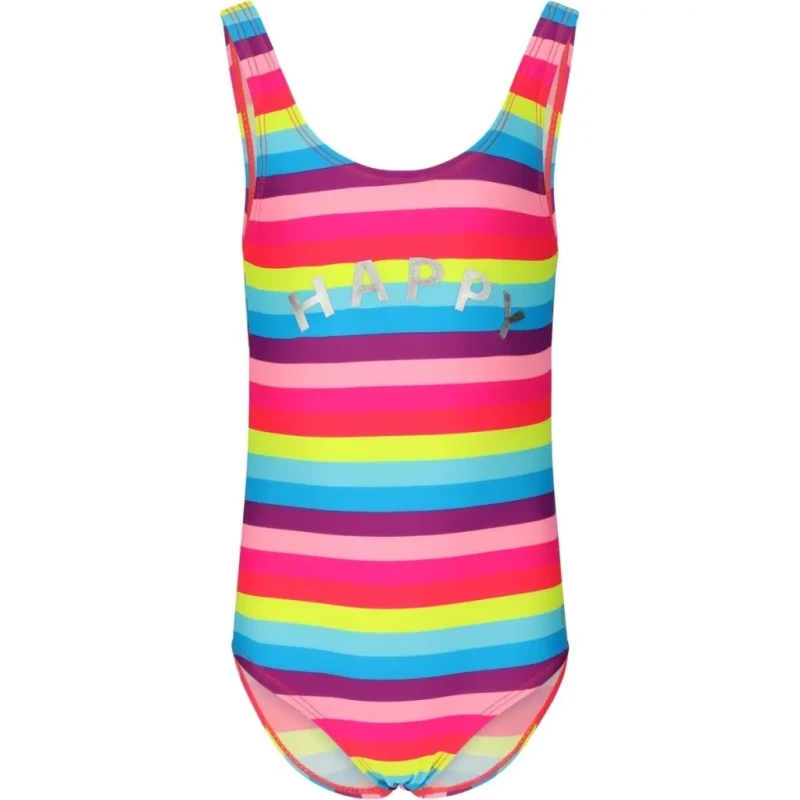 Image of 1 Piece swimsuit for children Zigzag Happyswim Rose Female 12 ans