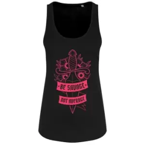 Image of Grindstore Womens/Ladies Be Savage Not Average Vest Top (L) (Black)
