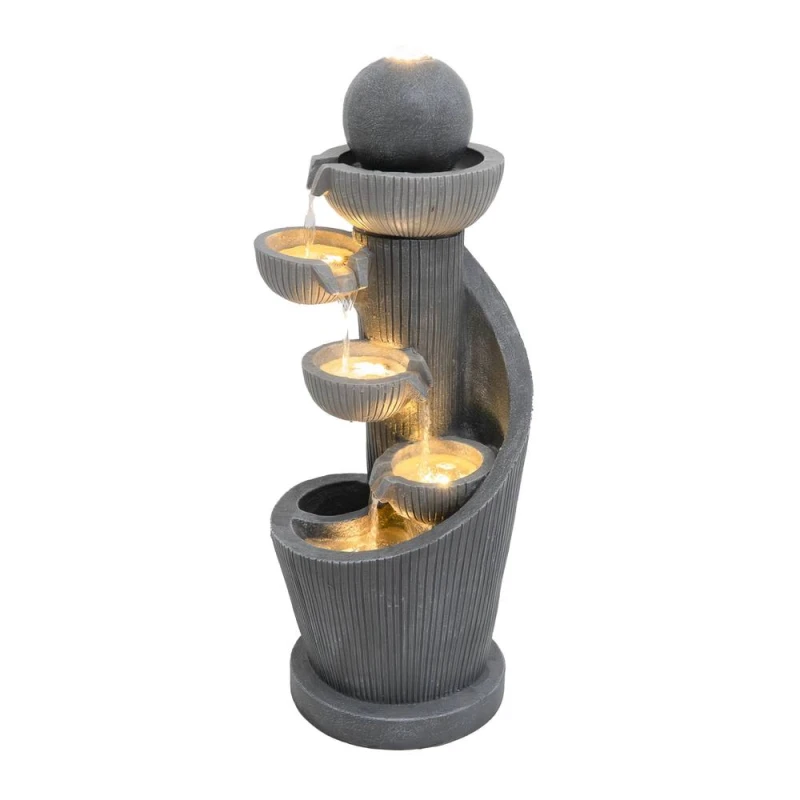 Image of Monstershop Electric Water Feature - Spiral Springs in Grey Grey Unisex