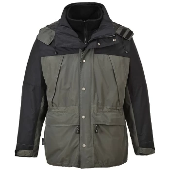 Image of Portwest - S532GRRM - sz M Orkney 3 in 1 Breathable Jacket - Grey
