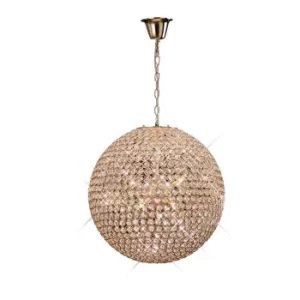 Image of Ava Ceiling Pendant 9 Light French Gold, Crystal