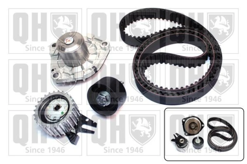 Image of QUINTON HAZELL Water pump and timing belt kit QUINTON HAZELL QBPK8170