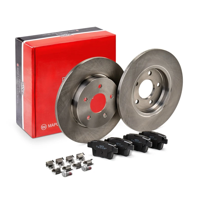 Image of MAPCO 47689 Brake disc and pads set Rear Axle, Brake Disc Type: solid, excl. wear warning contact Brake Set,disc brakes (3405)