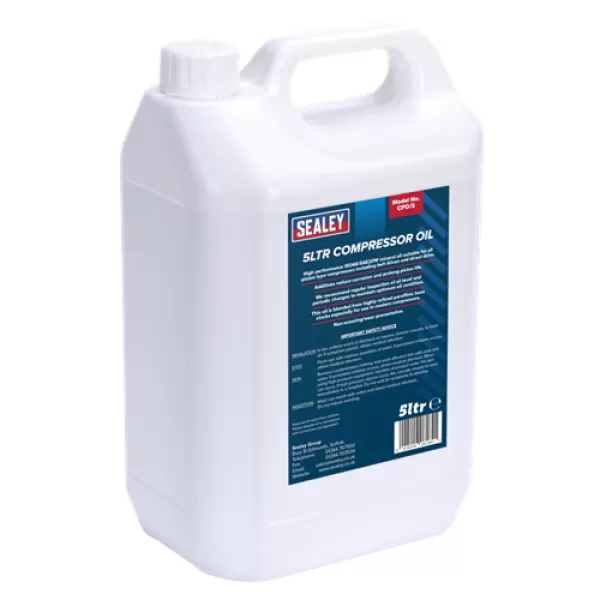 image of Genuine SEALEY CPO/5 Compressor Oil 5ltr