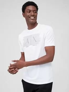 Image of Armani Exchange Large Logo T-Shirt - White Size M Men