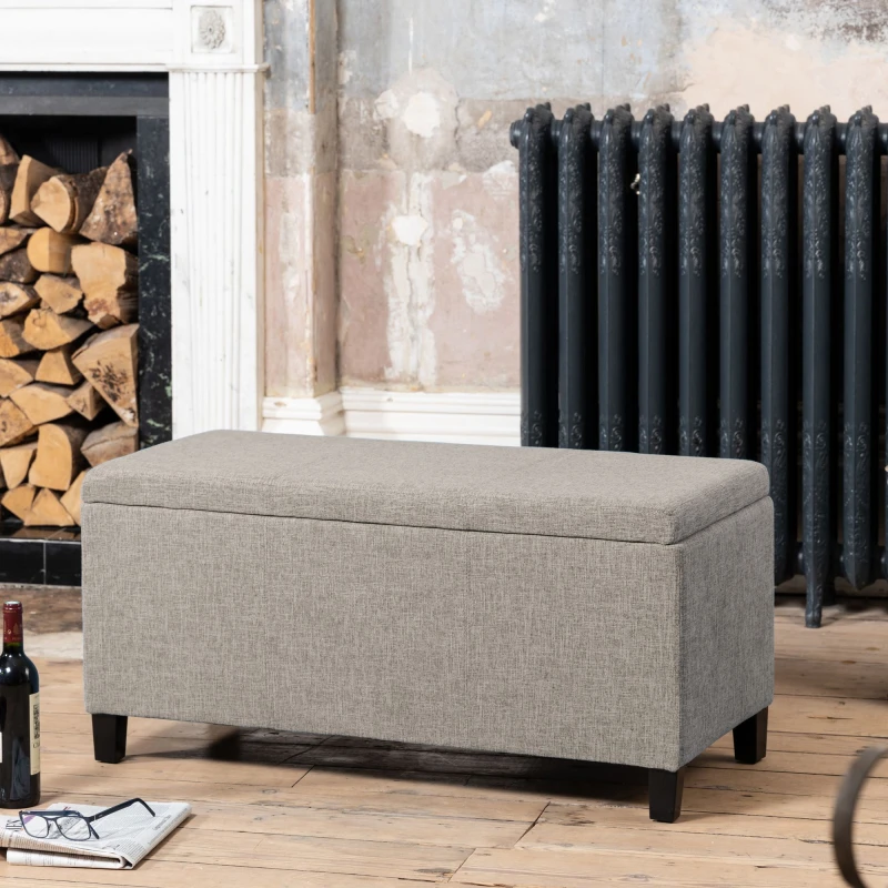 Image of Artemis Home Henbury Storage Ottoman in Dark Grey Dark Grey Unisex
