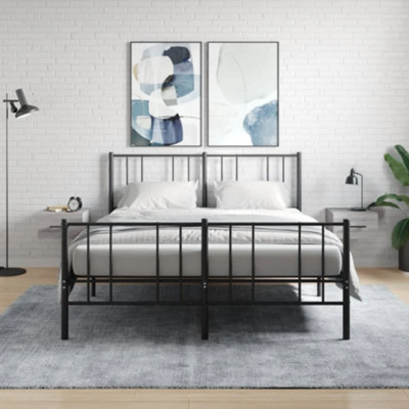 Image of VIDAXL Wall-mounted Bedside Cabinets 2 pcs Grey Sonoma 35x35x20cm Vidaxl 8720845947224