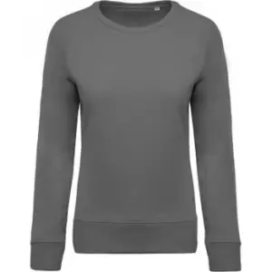 image of Kariban Womens/Ladies Organic Raglan Sweatshirt (L) (Storm Grey)