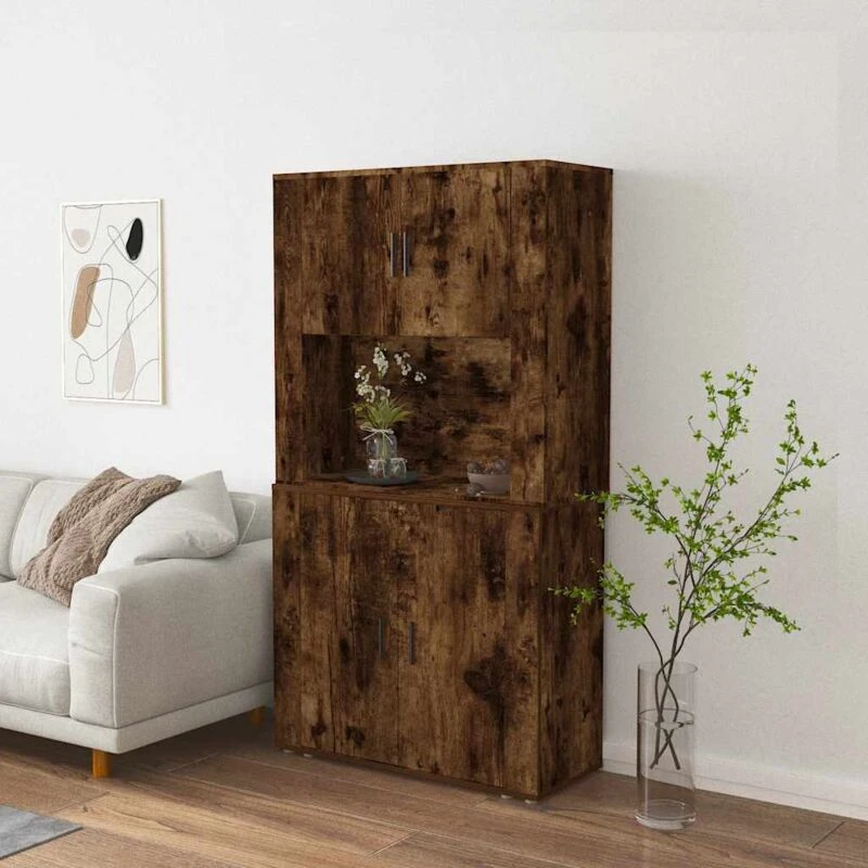 Image of VIDAXL Highboard Smoked Oak Engineered Wood Vidaxl 3185356