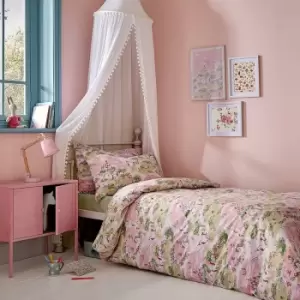 Image of Spitalfields Navy 200TC 100% Cotton Super King Reversible Duvet Cover Set Bedding Bed Set - Navy - Cath Kidston