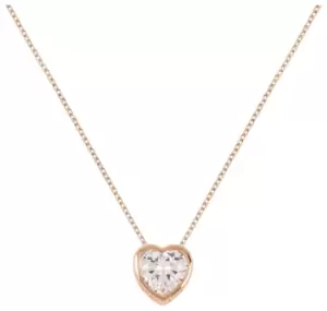 image of Radley 18ct Rose Gold Plated Silver Stone Heart Necklace