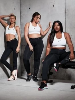 Image of Nike Training Medium Control Swoosh Bra White Size L Women