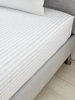 image of Catherine Lansfield Ticking Stripe Fitted Sheet