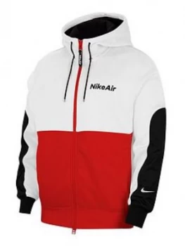 Image of Nike Sportswear Air Full Zip Fleece Hoodie, White, Size L, Men