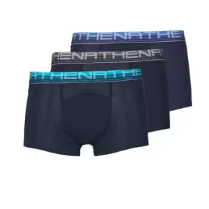 image of Athena COTON BIO X3 mens Boxer shorts in Blue - Sizes XXL,S,M,XL