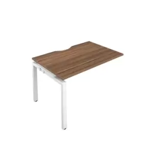 Image of Telescopic 1 Person Bench Extension 1200 X 800 Cut Out Dark Walnut - White