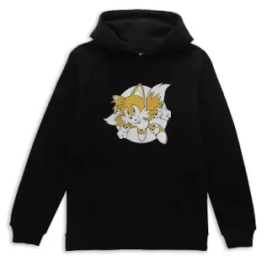 image of Sonic The Hedgehog Tails Fly Kids Hoodie - Black - 11-12 Years