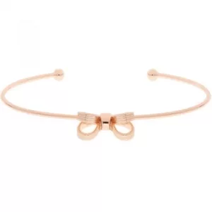Image of Ted Baker Ladies Rose Gold Plated Olken Mini Opulent Bow Bangle