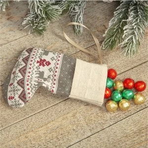Image of Grey Alpine Stocking with 100g Belgian Chocolate