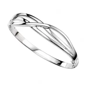 image of Beginnings Sterling Silver B4820 Cross Over Bangle