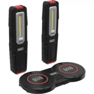 Image of 2 x Slim Magnetic Inspection Light & Dual Charging Base - 5W COB & 1W SMD LED