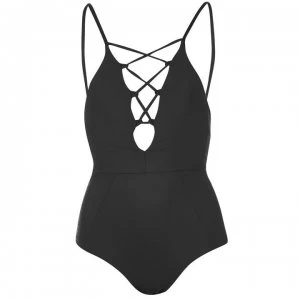 Image of ONeill Criss Cross Smooth Swimsuit Ladies - Black Out