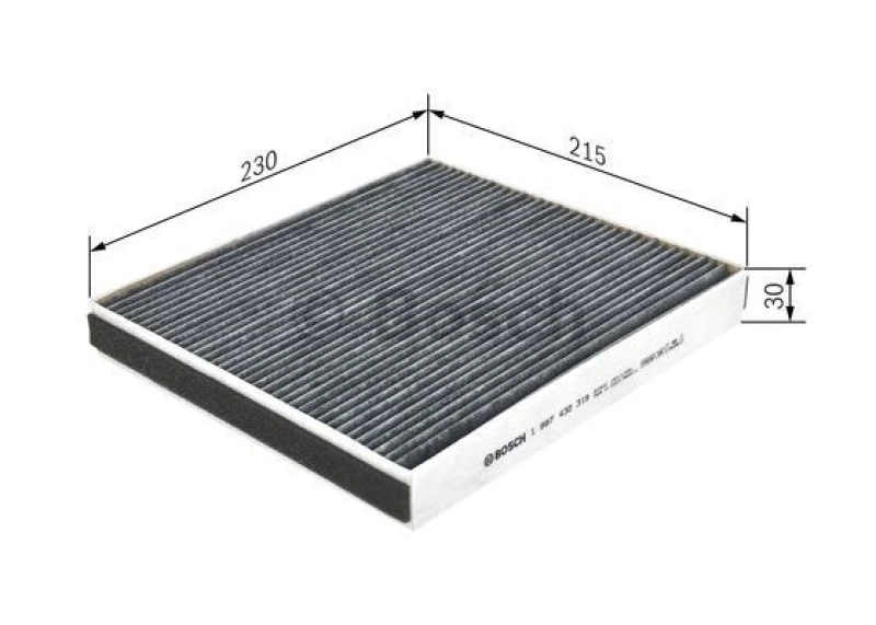 Image of Bosch 1 987 432 319 Pollen filter Activated Carbon Filter Filter,interior air (424)