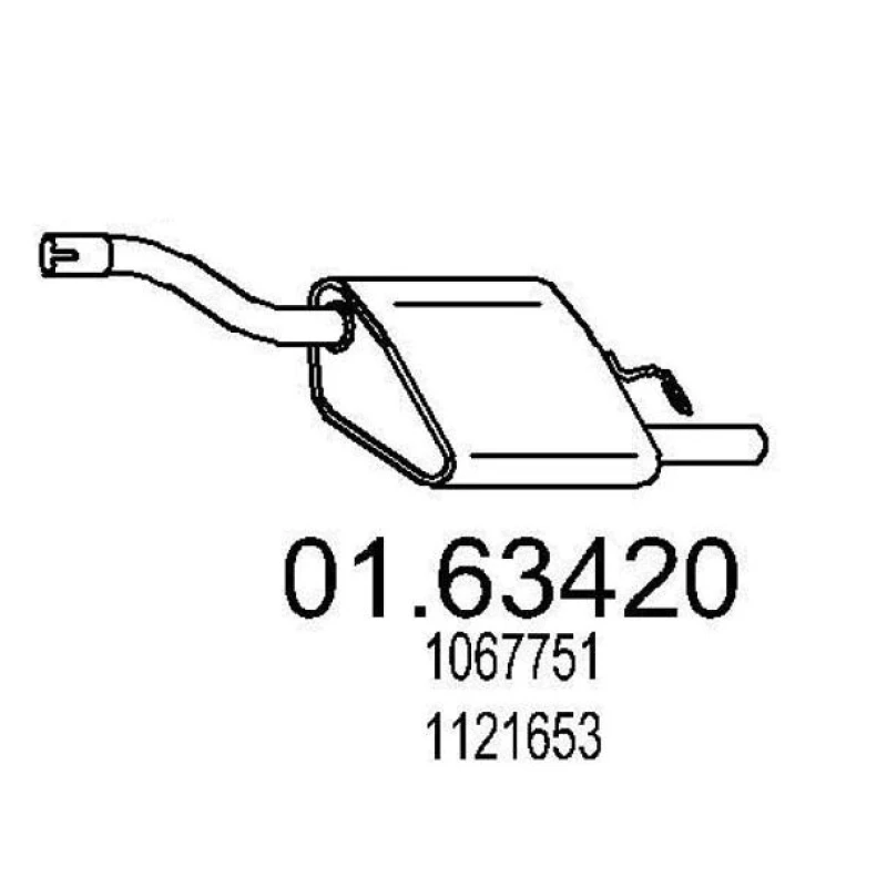 Image of MTS 01.63420 Rear silencer End Silencer (3437)