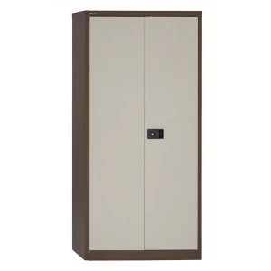 Image of Trexus 72" Steel 2 Door Storage Cupboard W914xD400xH1806mm BrownCream