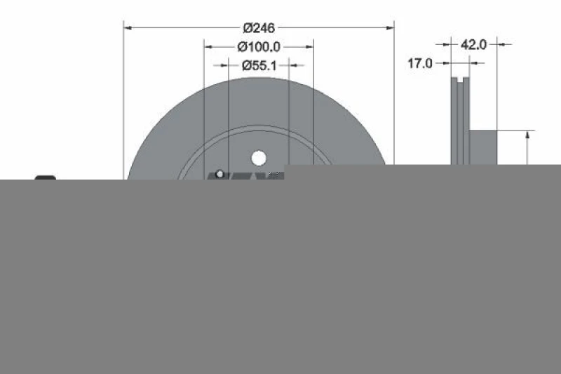 Image of Brake disc TEXTAR 92165603