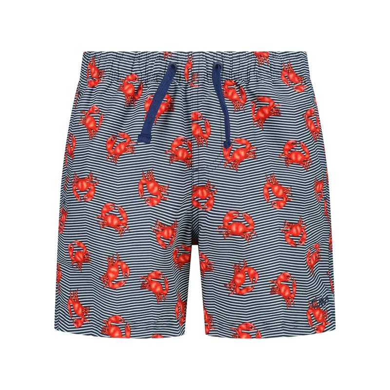 Image of CMP Striped Crab Print Swim Shorts Child CMP Bleu Male 3 ans