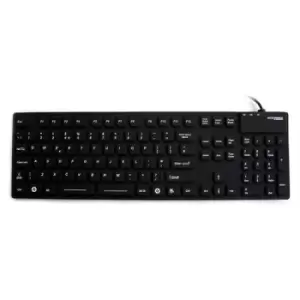 image of Accuratus KYBNA-SIL-105CBK keyboard USB + PS/2 QWERTY English Black