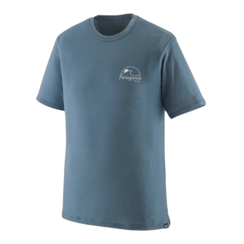 Image of T-Shirt Patagonia Cap Cool Merino Blend Graphic Blanc Male S