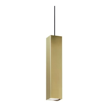 image of Ideal Lux Lighting - Ideal Lux Decorative Slim Pendants Brass Satin, GU10