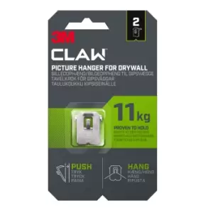 Image of 3M Claw Drywall Picture Hanger (H)31.5mm (W)27mm, Pack Of 2