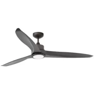 Image of Faro tonic - LED Brown Ceiling Fan with dc Motor Smart - Remote Included, 3000K