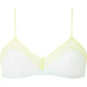 Image of Calvin Klein Mesh Triangle Bralette Womens - White