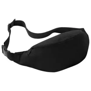 Image of Bagbase Adjustable Belt Bag (2.5 Litres) (Pack of 2) (One Size) (Black)