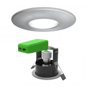 image of 4Lite WiZ Connected SMART LED IP20 GU10 Fire Rated Downlight Satin Chrome WiFi & Bluetooth - 4L1-2215