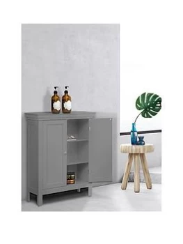 Teamson Home Stratford 2 Door Bathroom Floor Cabinet - Grey