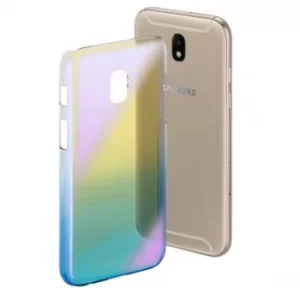 image of Hama "Mirror" Cover for Samsung Galaxy J7 (2017), yellow/blue