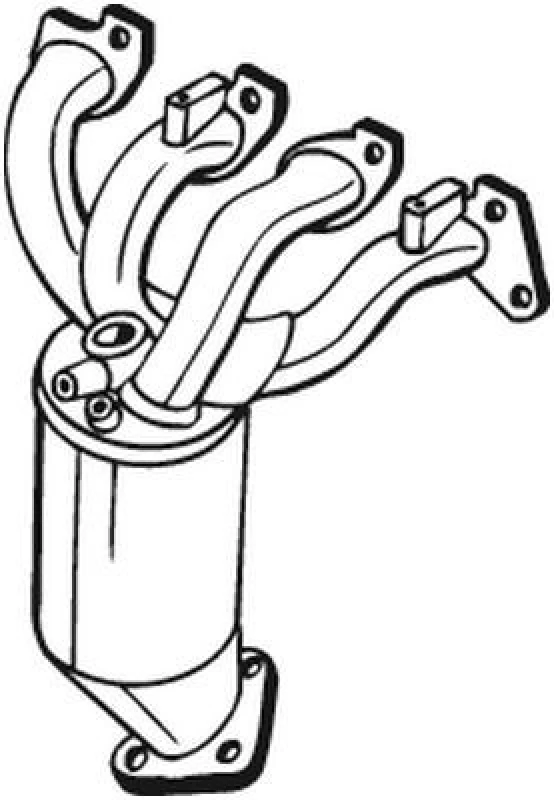 Image of BOSAL 090-746 Catalytic Converter with mounting parts, Bosal towbar set (Including e-set) Catalyst Converter (429)