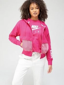 Image of Nike NSW Air Full Zip Hoodie - Pink Size M Women