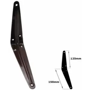 Image of Moderix - Shelf Brackets Brown London Pattern Metal For Shelving Constructions - Size 125x150mm - Pack of 15