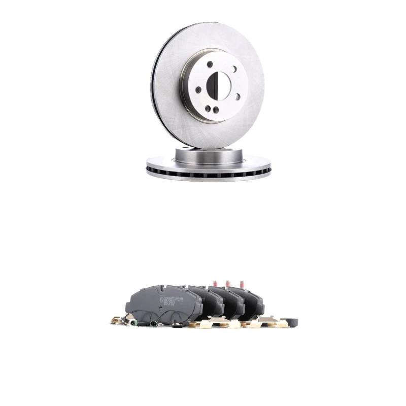 Image of RIDEX 3405B3498 Brake disc and pads set Brake Disc Type: internally vented, incl. wear warning contact Brake Set,disc brakes (3405)