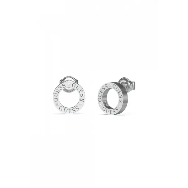 image of Guess Jewellery Circle Lights 14mm Logo Earrings UBE03173RH