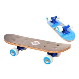 image of Funbee - Kid's 17-Inch Maple Wood Mini Skateboard Cruiser (Blue)